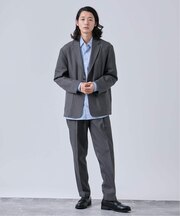 《2点セット》ウールライク リラックスジャケット セットアップ