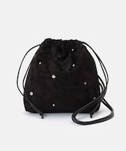 スタッズベロア巾着バッグ