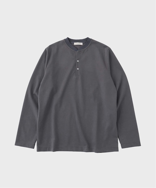 ツイルダンボール ヘンリーネックロンTEE