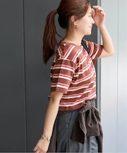 マルチボーダークロップドTEE