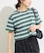 マルチボーダークロップドTEE