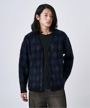 【CALIFORNIA RANCH HOUSE】シャギージャガード カーディガン