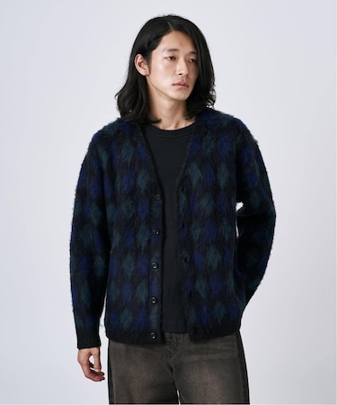 【CALIFORNIA RANCH HOUSE】シャギージャガード カーディガン
