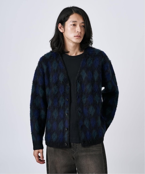 【CALIFORNIA RANCH HOUSE】シャギージャガード カーディガン