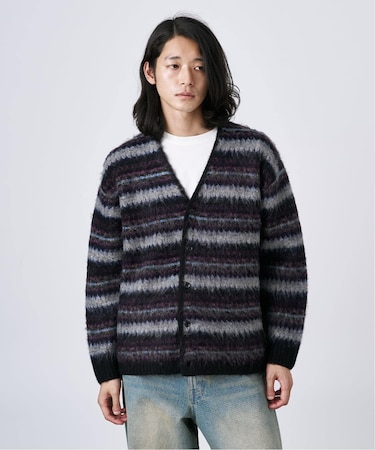 【CALIFORNIA RANCH HOUSE】シャギージャガード カーディガン