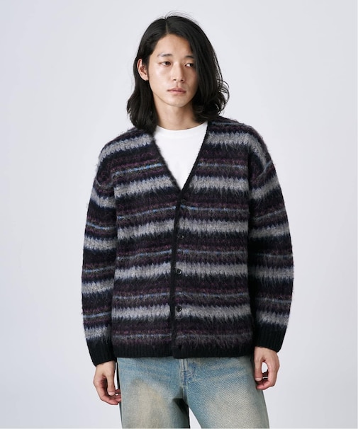 【CALIFORNIA RANCH HOUSE】シャギージャガード カーディガン