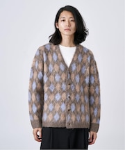 【CALIFORNIA RANCH HOUSE】シャギージャガード カーディガン