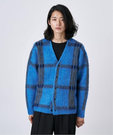 【CALIFORNIA RANCH HOUSE】シャギージャガード カーディガン