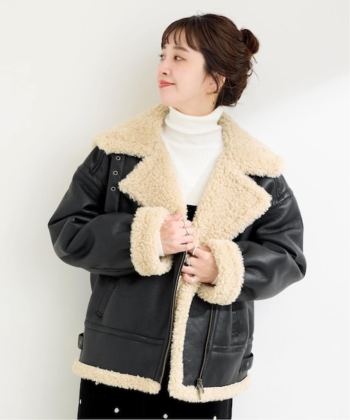 ムートンライクフライトコート