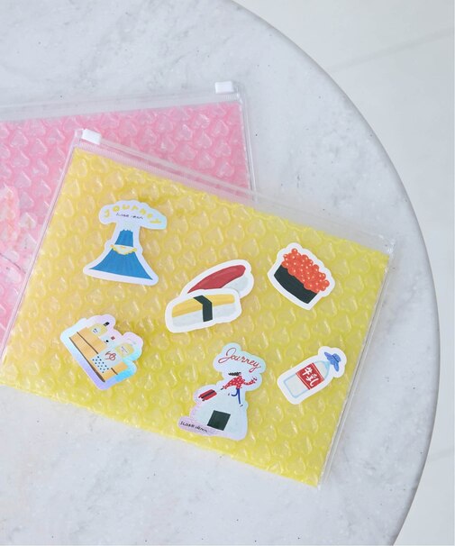 akiishibashiプチプチポーチ&ステッカー