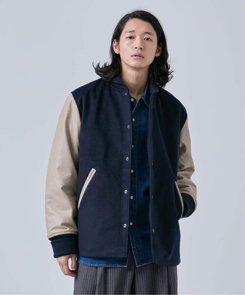 タスマニアウール ウインドシャフト バーシティージャケット　スタジャン タスマニアウール ウインドシャフト バーシティージャケット｜ベーセー