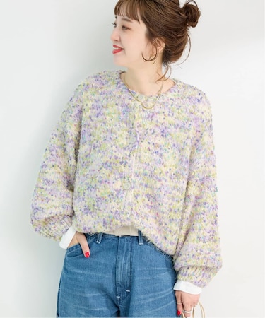 《追加7》手洗い可 / ポコポコヤーンミックス2WAYカーディガン