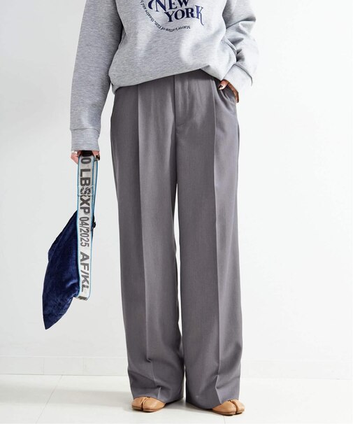 手洗い可 / 吸湿発熱 / ウースティッドウールライクトラウザー