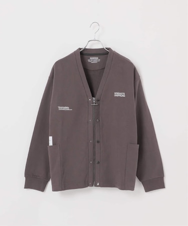 【OLIVEDRAB/オリーブドラブ】2WAY ジップスウェットカーディガン