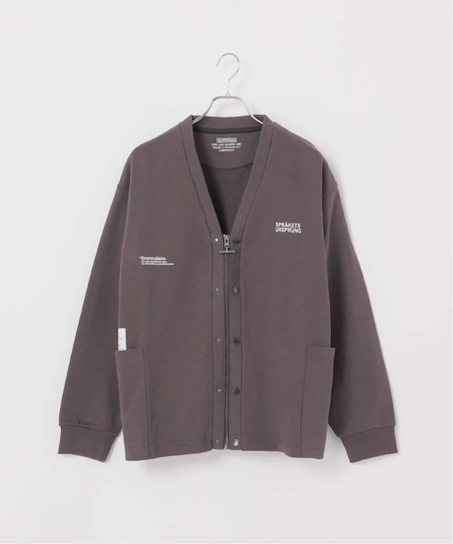 【OLIVEDRAB/オリーブドラブ】2WAY ジップスウェットカーディガン