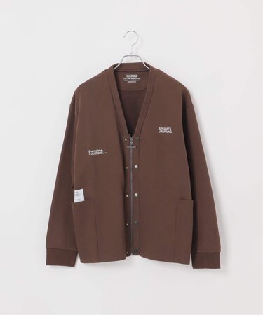 【OLIVEDRAB/オリーブドラブ】2WAY ジップスウェットカーディガン