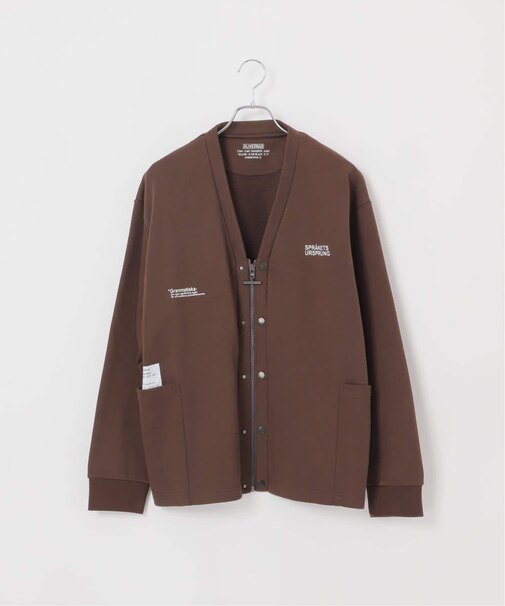 【OLIVEDRAB/オリーブドラブ】2WAY ジップスウェットカーディガン