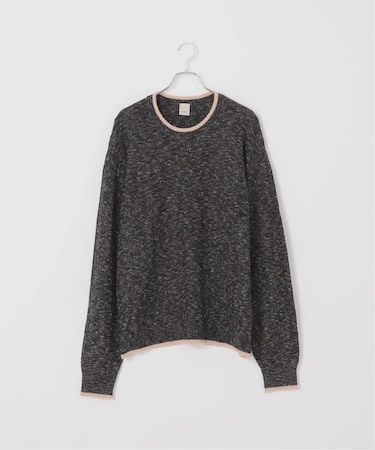 【Deux Allures/ドゥ アリュール】ラメ カノコ編みクルーネックニット
