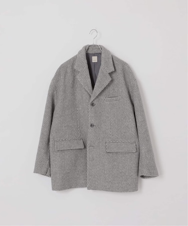 【Deux Allures/ドゥ アリュール】テーラーミドル シャギージャケットコート