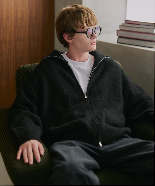 OSKR別注 ジップ シャギードライバーズニット