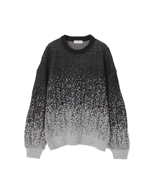 OSKR別注 グラデーション クルーネックニット