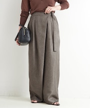 手洗い可 / ヘザーツイードラップタックスラックス