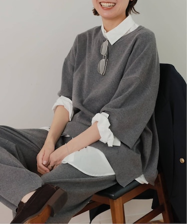 ［25AW新作］フルニードル6分袖ビッグプルオーバー