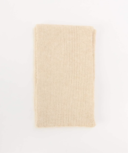 ウール混メランジニットショートマフラー