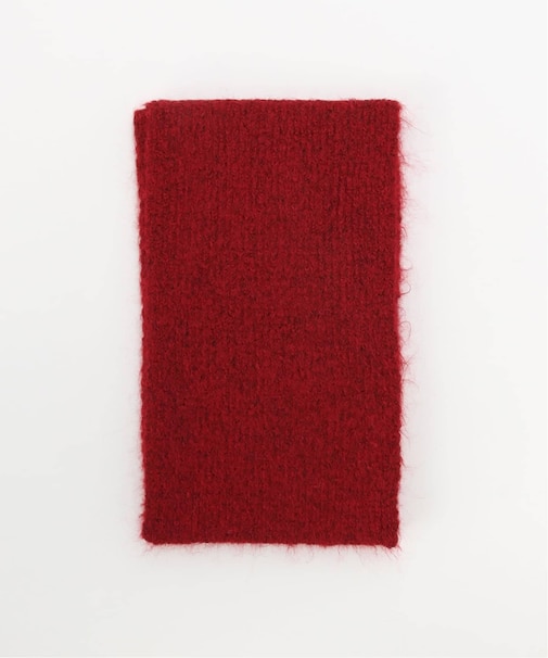 ウール混メランジニットショートマフラー