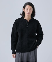 モール ヘンリーネックニット