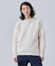 モール ヘンリーネックニット