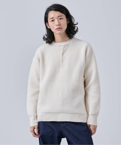 モール ヘンリーネックニット