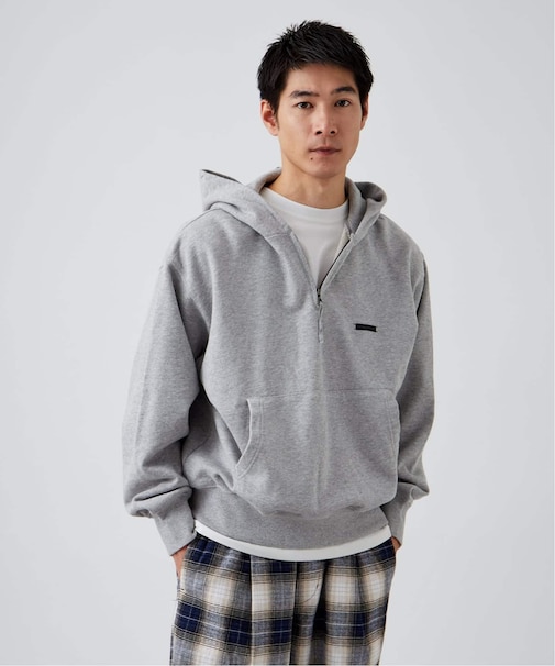 【ANTS & ELEPHANTS】フェード加工 ハーフジップパーカー