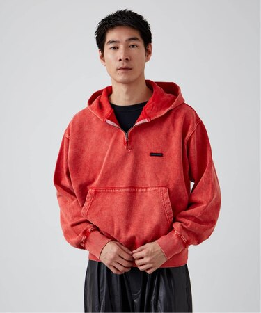 【ANTS & ELEPHANTS】フェード加工 ハーフジップパーカー