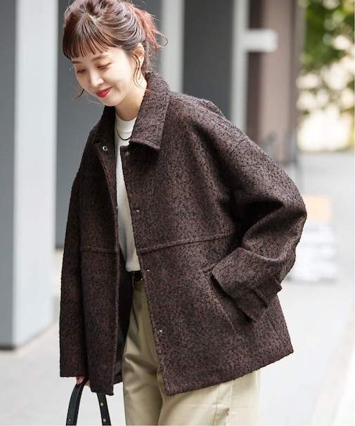 ブークレツイルショートコート