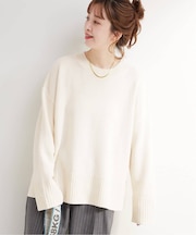 手洗い可 / WOOL混ニットプルオーバー