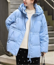 【先行WEB＋一部店舗限定】撥水 / 撥油 / フラッフィーフーディミトンダウン