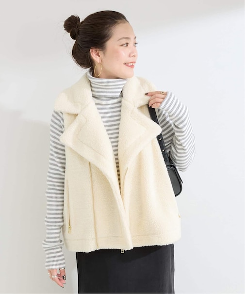 手洗い可 / ボアライダースベスト