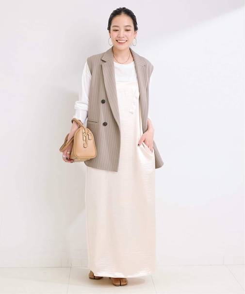 手洗い可 / グロウィーサテンキャミワンピース