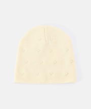 パール付きニットビーニー