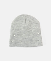 パール付きニットビーニー