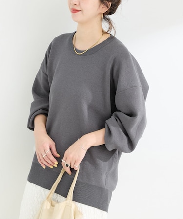 手洗い可 / ニュアンスシルエットニットプルオーバー