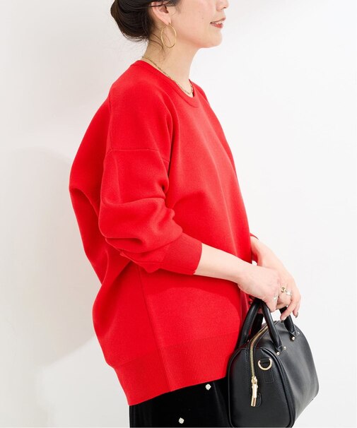 手洗い可 / ニュアンスシルエットニットプルオーバー