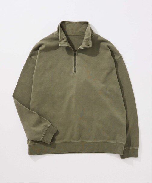 ダンボール ピグメント ハーフ ジップ スウェット