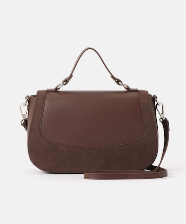 スエード調切り替えバッグ