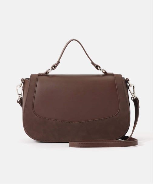 スエード調切り替えバッグ