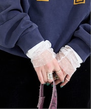 手洗い可 / 袖ドットシアーロンTEE