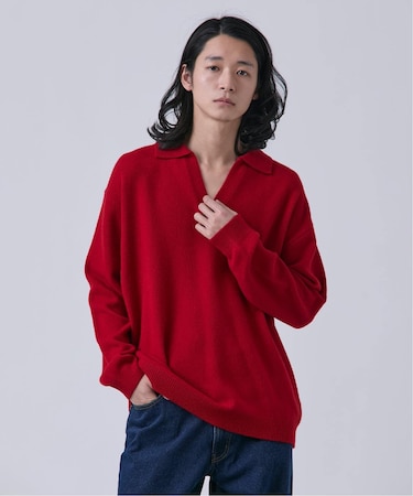 【BOYCOM/ボイコム】カシミヤブレンド スキッパーニット