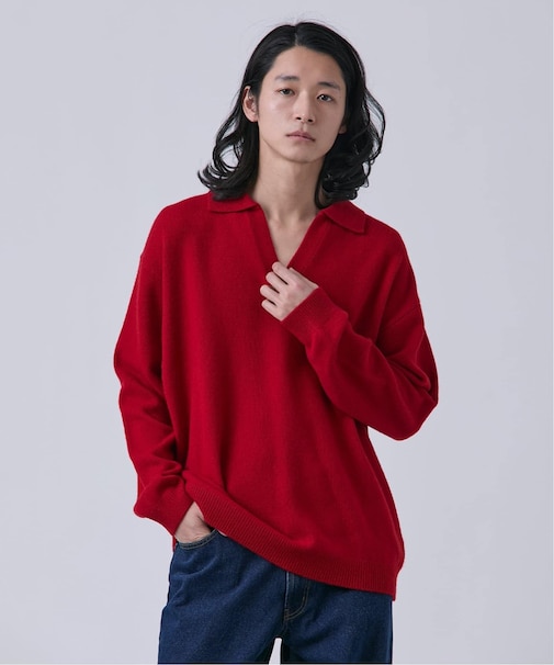 【BOYCOM/ボイコム】カシミヤブレンド スキッパーニット