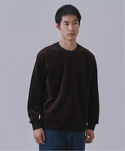 HEAT LAYER ベロア クルーロングスリーブTシャツ